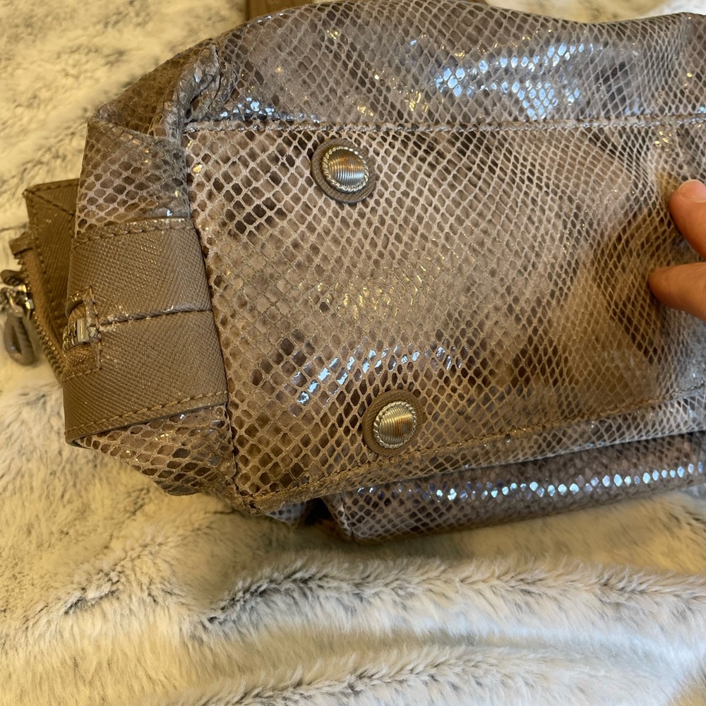 Judith Ripka Python Embossed Leather Handbag/Shoulder Bag - Picture 11 of 12